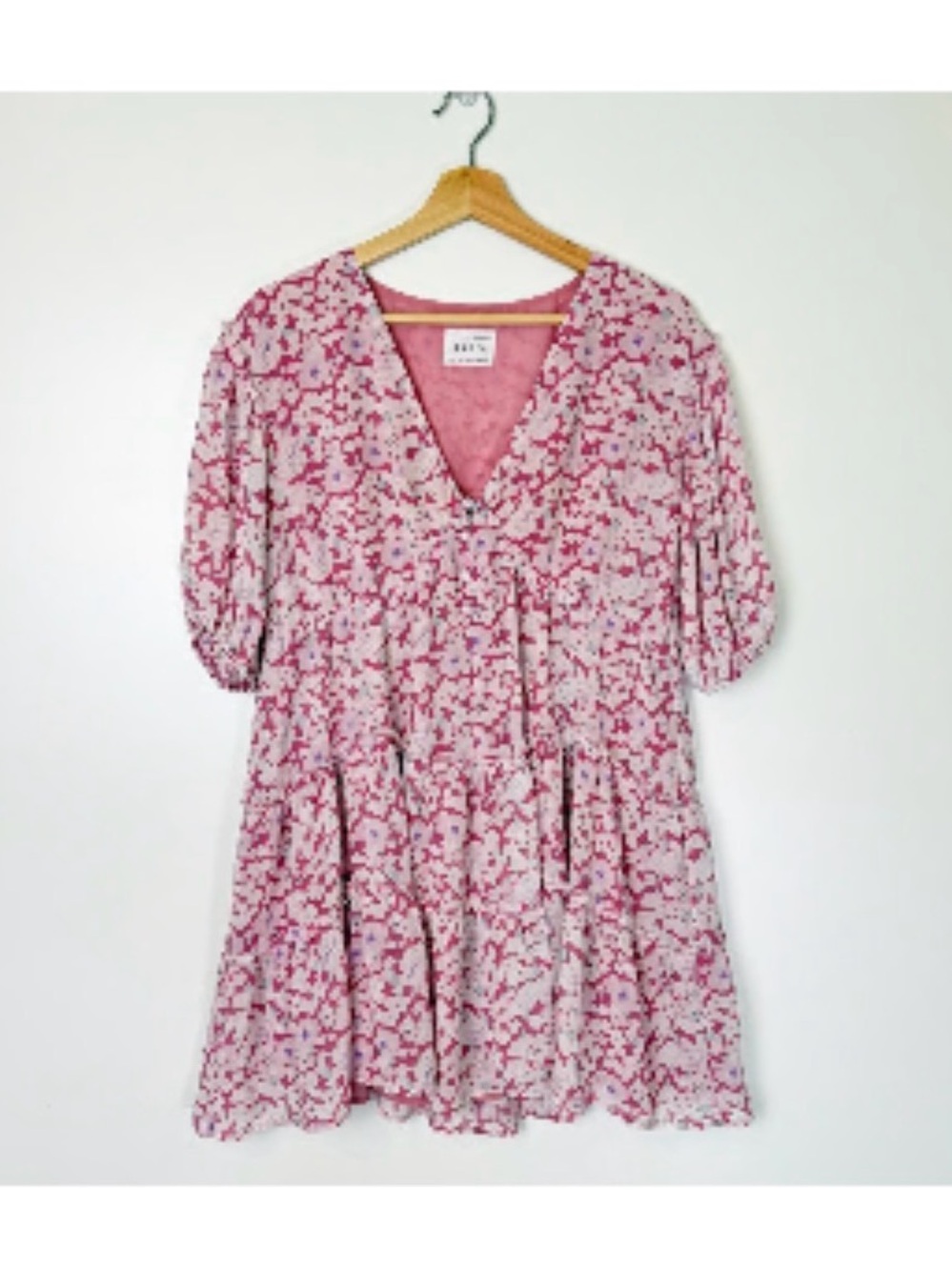Sabo Skirt Pink Floral Babydoll Dress, XS - Picture 4 of 13
